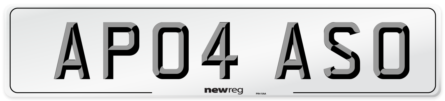 AP04 ASO Number Plate from New Reg